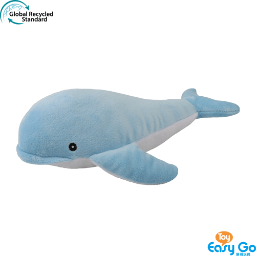 100% recycled plush stuffed toy whale
