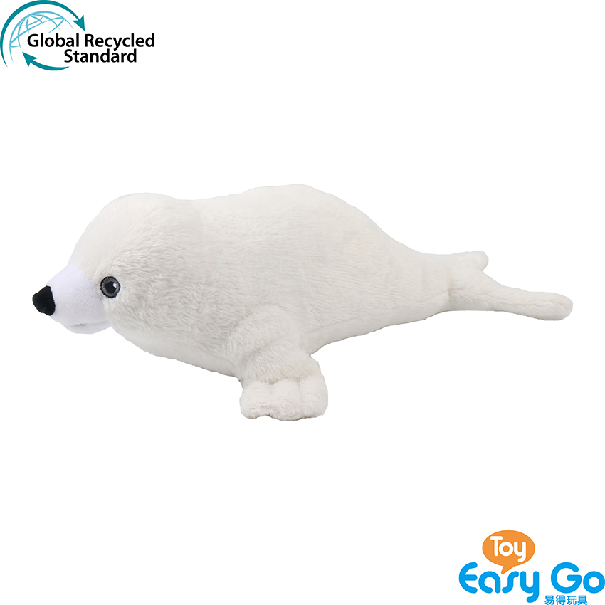 100% recycled plush stuffed seal toy