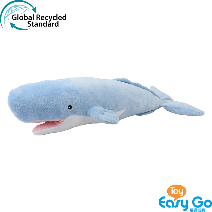 100% recycled plush stuffed sperm whale toy