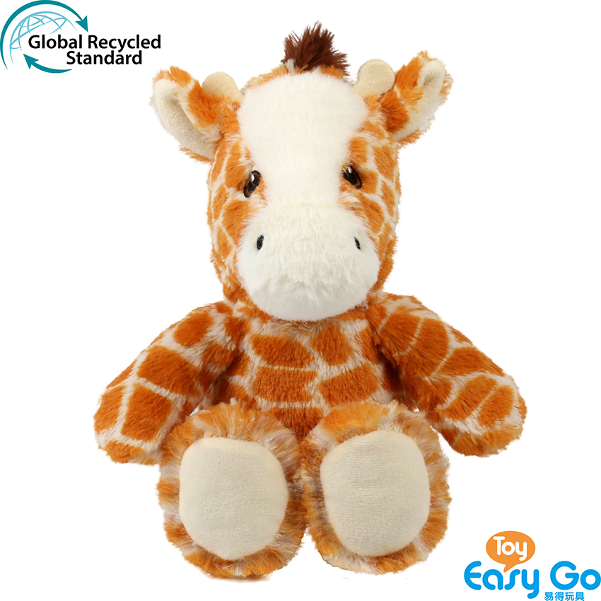 100% recycled plush stuffed giraffe toy