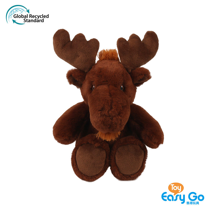 100% recycled plush stuffed elk toy