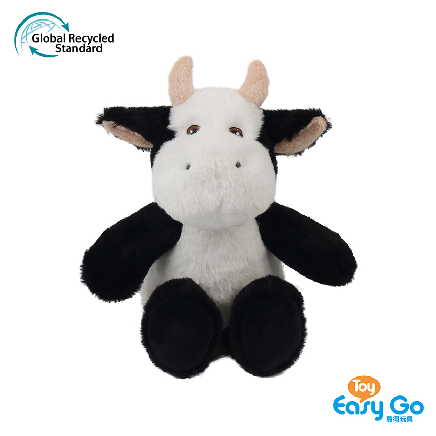 100% recycled plush stuffed cow toy