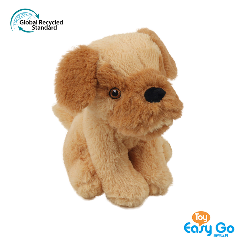 100% recycled plush stuffed sitting pet puppy-Sharpei toy