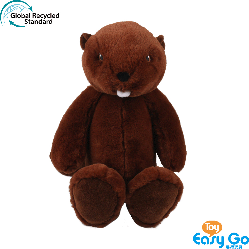 100% recycled plush stuffed beaver toys