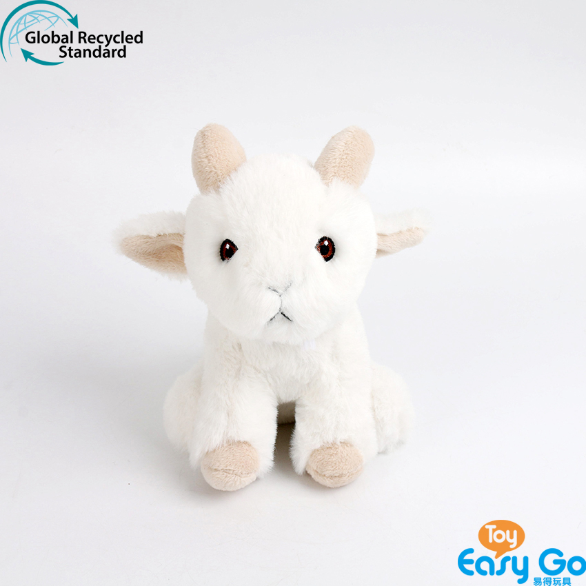 100% recycled plush stuffed goat toys