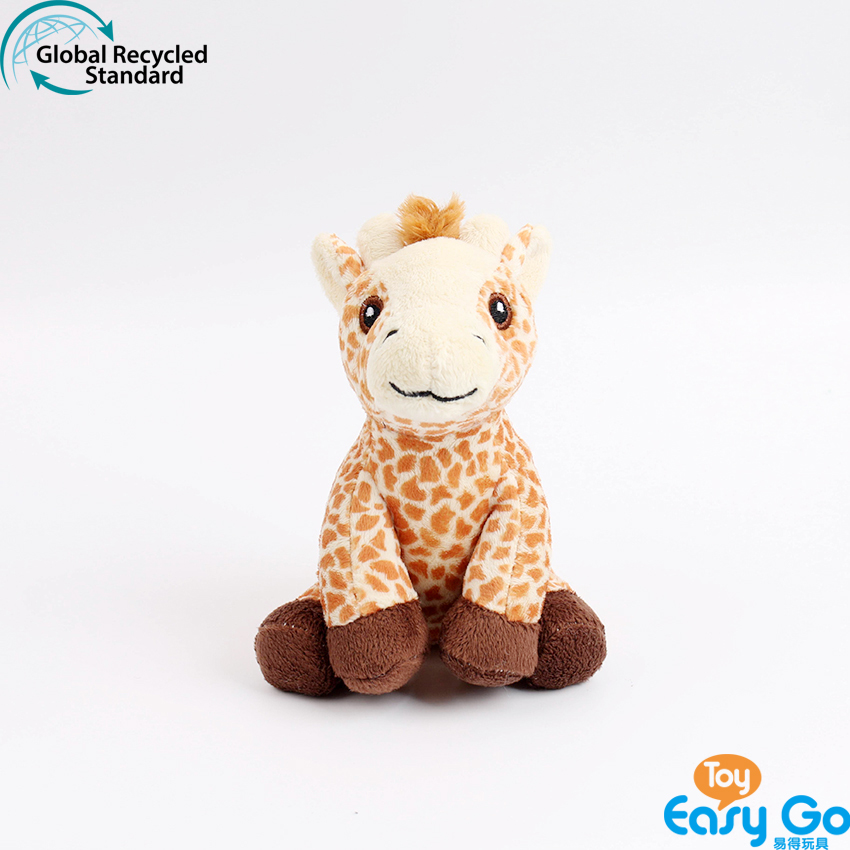 100% recycled plush stuffed giraffe toys