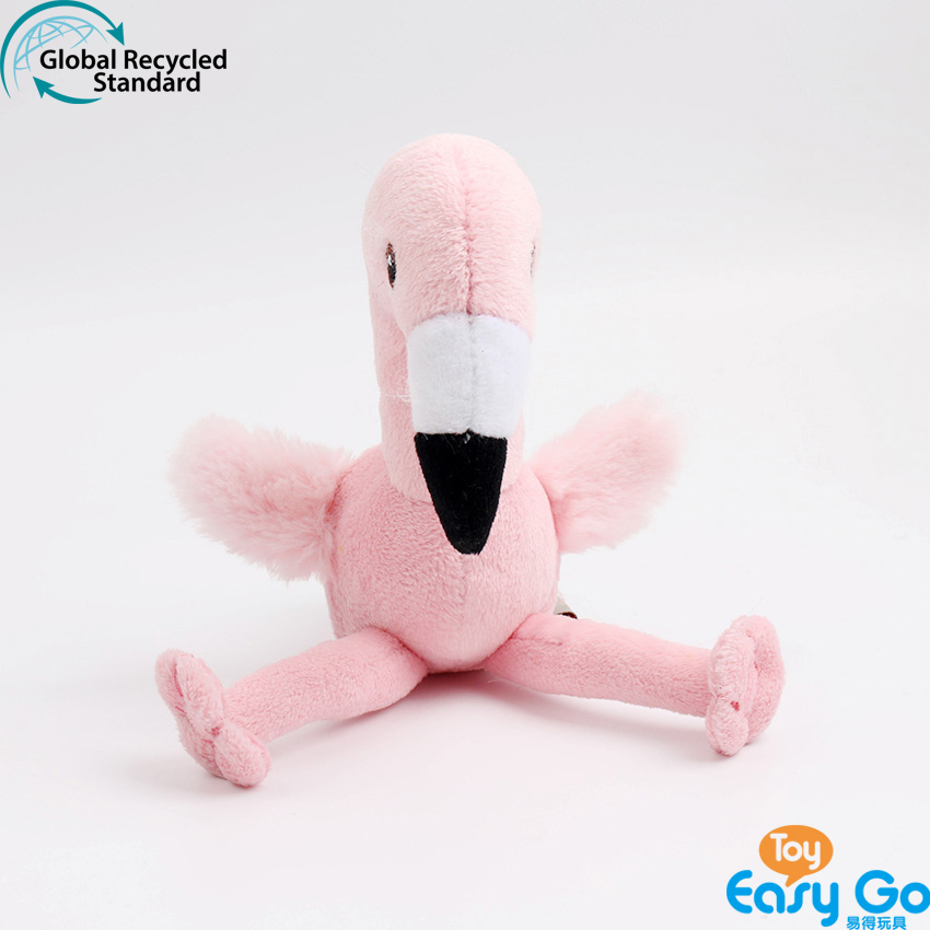 100% recycled plush stuffed flamingo toys