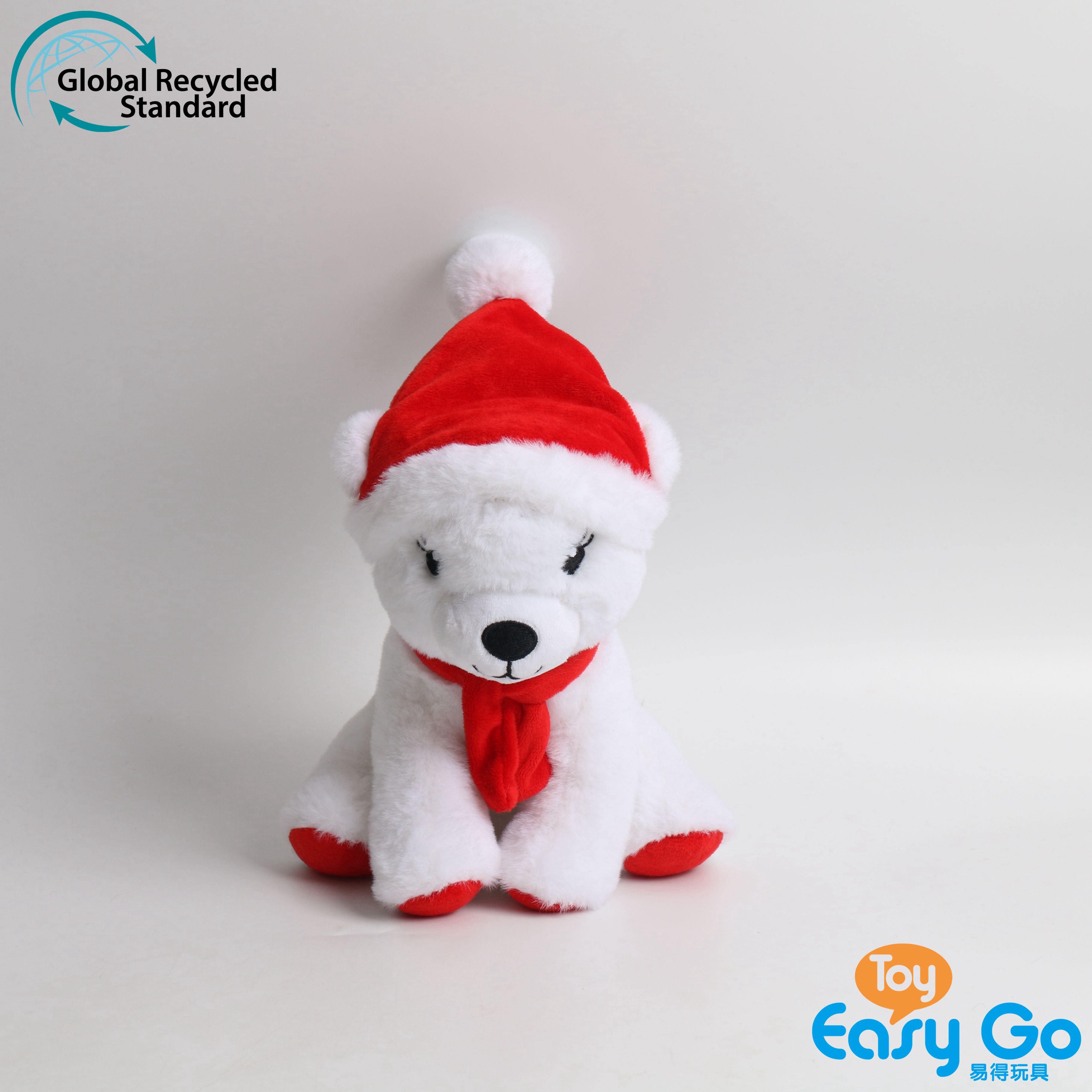 Baby Wolf-Merry Christmas-ECO White Bear, 20cmH